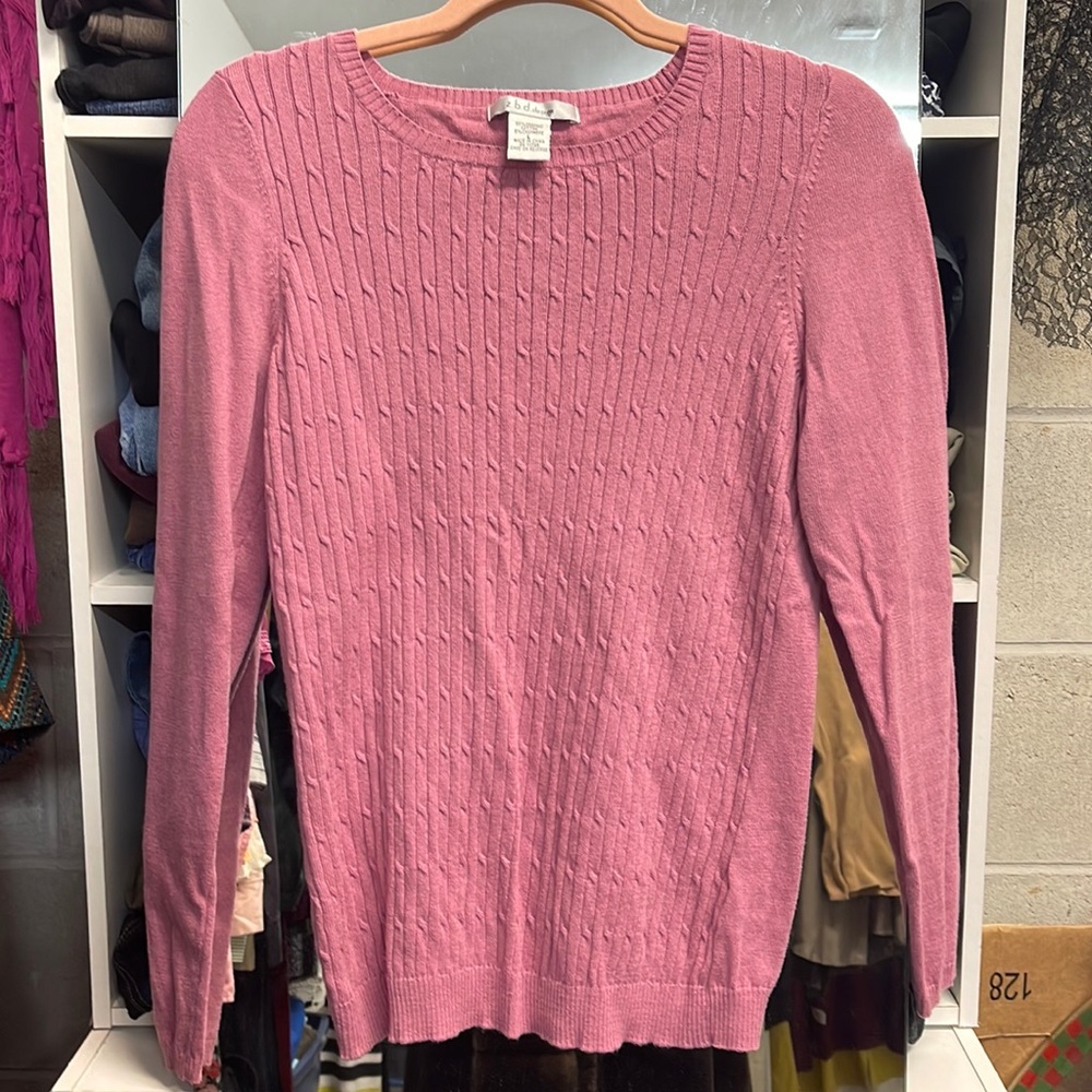 SWEATER LONGSLEEVE PINK ZBD DESIGN SIZE LARGE